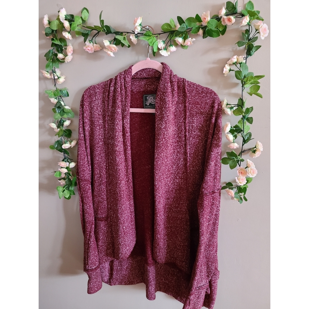 Burgundy Roots Cardigan